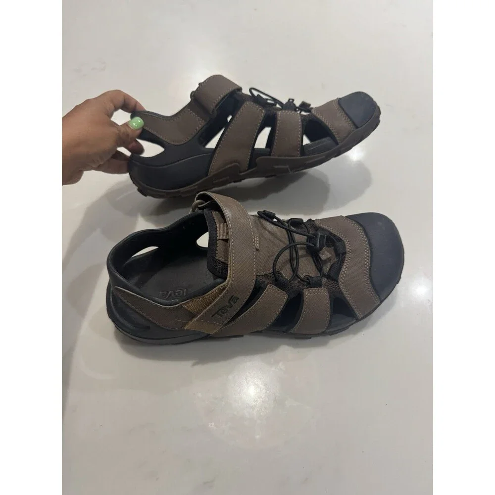 TEVA Men’s Size 10 Brown Flintwood Sport Water Shoes Sandals Hike Fish Beach